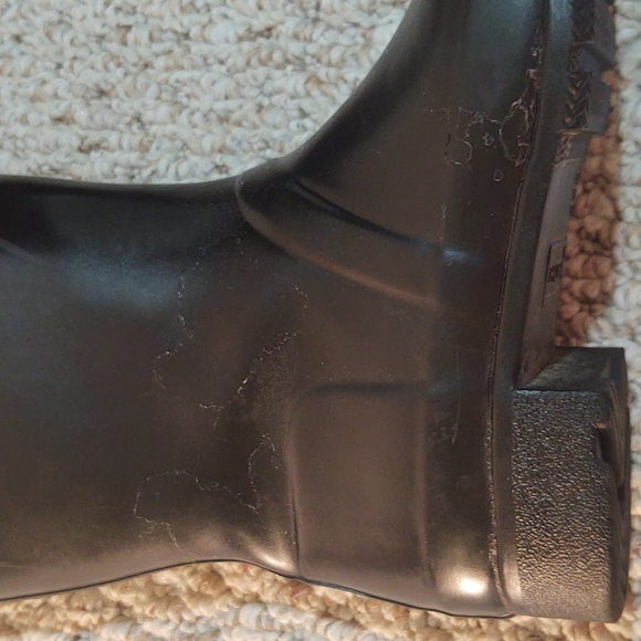 Hunter Black Rainboots Sz 7 - Picture 4 of 13
